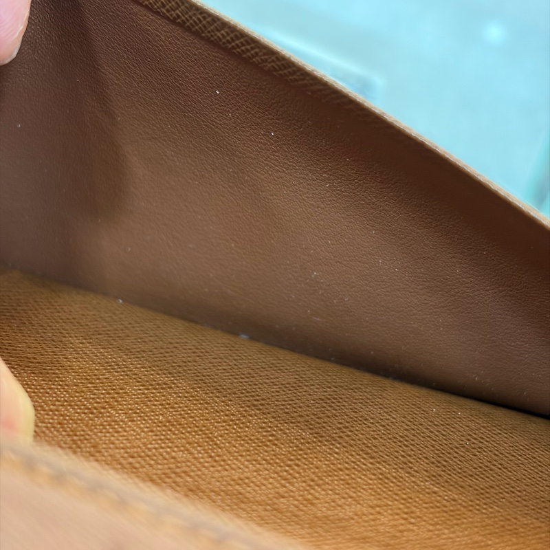 Louis Vuitton M60825原花焦糖內裡對開6卡長夾-32