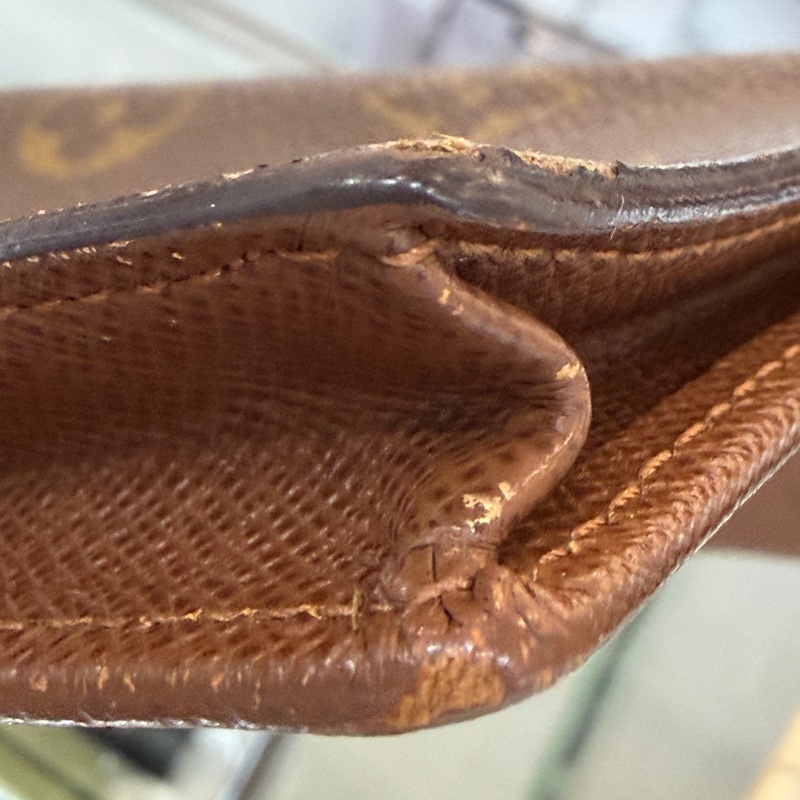 Louis Vuitton M60825原花焦糖內裡對開6卡長夾-34