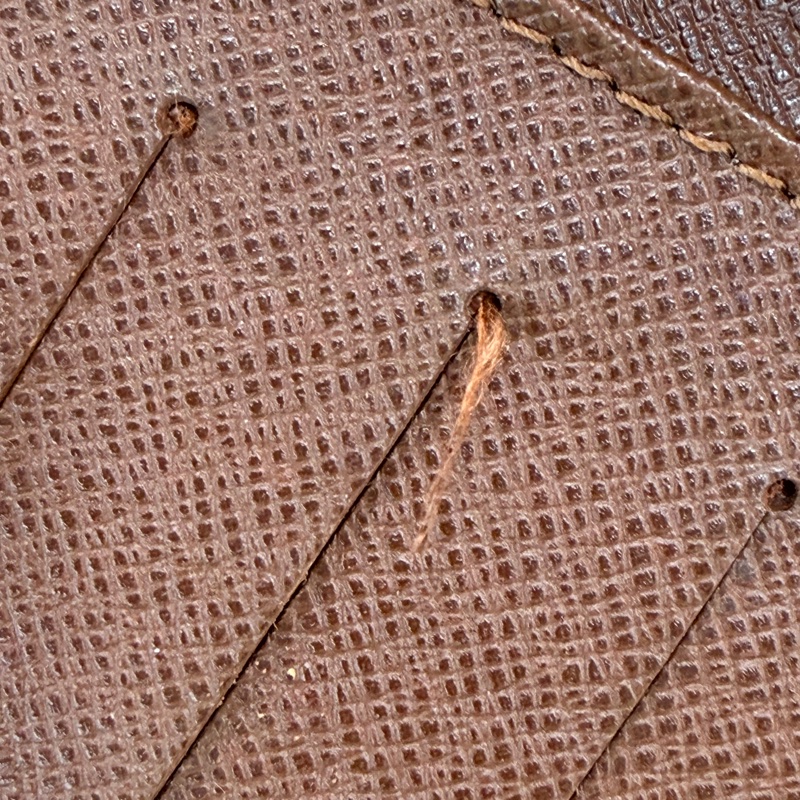 Louis Vuitton M60825原花焦糖內裡對開6卡長夾-10