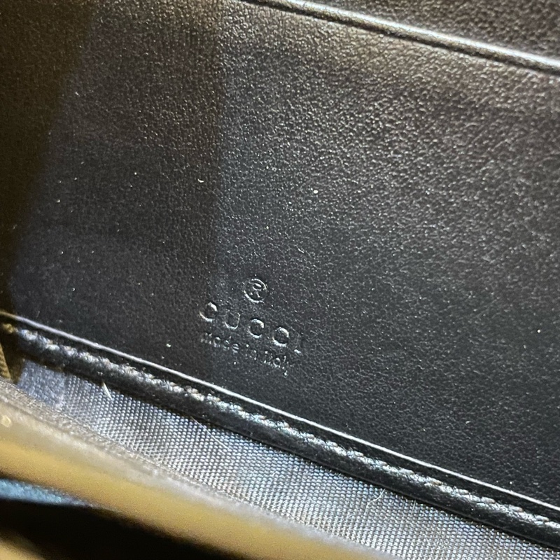 Gucci黑金雙G marmont 長夾-3