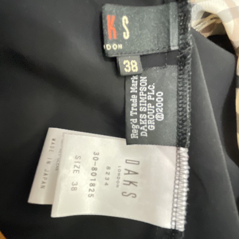 專櫃 DAKS 格子/黑/雙面穿/套裝/連身-4