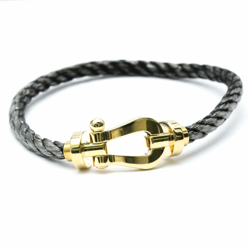 【日本直送】拋光 FRED Force 10 大號型號 18K 黃金鋼手鍊 BF560215-1