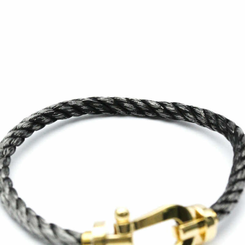 【日本直送】拋光 FRED Force 10 大號型號 18K 黃金鋼手鍊 BF560215-5