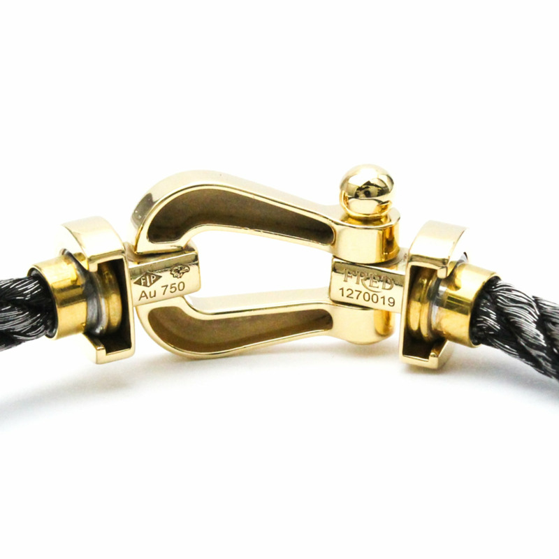 【日本直送】拋光 FRED Force 10 大號型號 18K 黃金鋼手鍊 BF560215-6