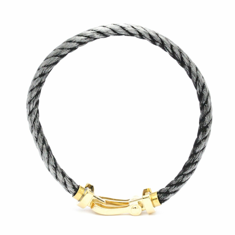 【日本直送】拋光 FRED Force 10 大號型號 18K 黃金鋼手鍊 BF560215-7