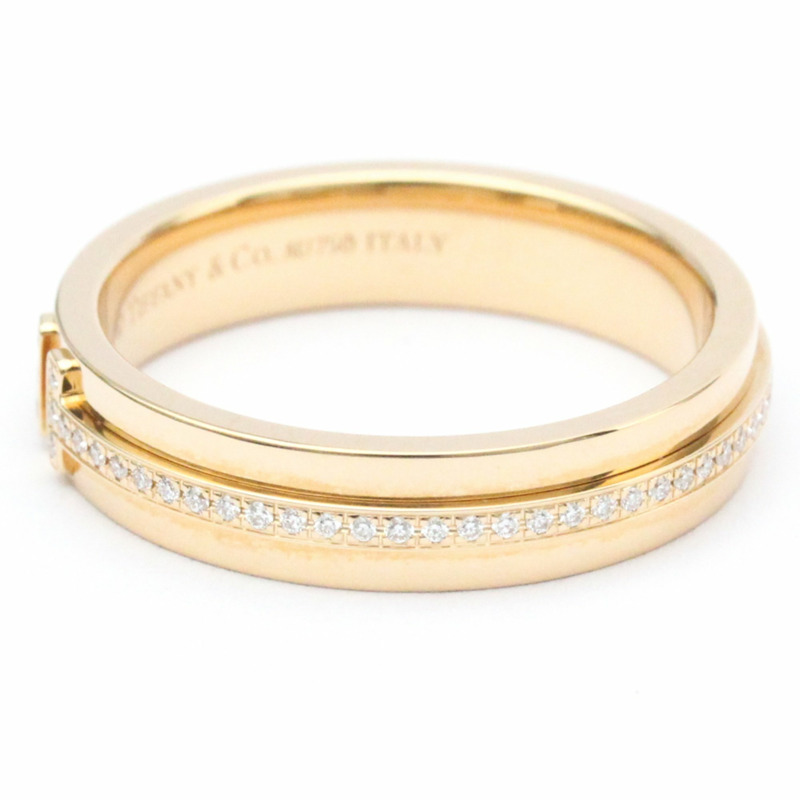 【日本直送】拋光 TIFFANY T TWO 窄鑽戒指 18K 玫瑰金 BF560635-1