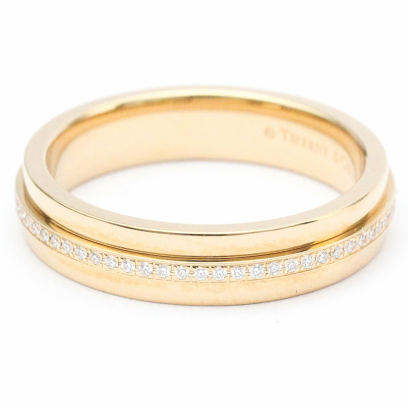 【日本直送】拋光 TIFFANY T TWO 窄鑽戒指 18K 玫瑰金 BF560635-2