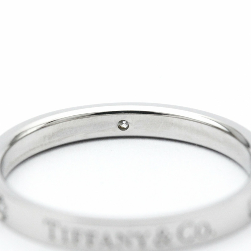 【日本直送】拋光蒂芙尼扁平戒指鉑金鑽石 0.07 克拉 23776316 BF560225-8