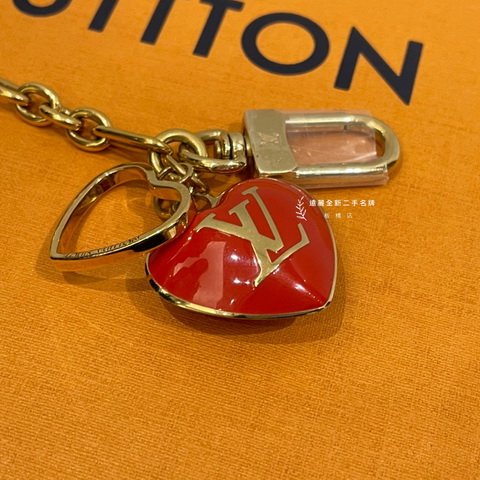 LV 橘紅色漆皮愛心零錢包 M93562-6