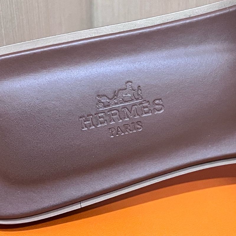Hermes oran H拖鞋 金棕色38號（已鑑定為真品）-4