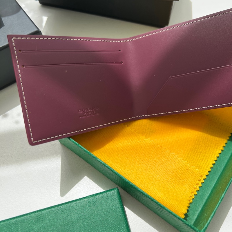 現貨 全新 Goyard 折疊翻蓋卡夾 酒紅-2