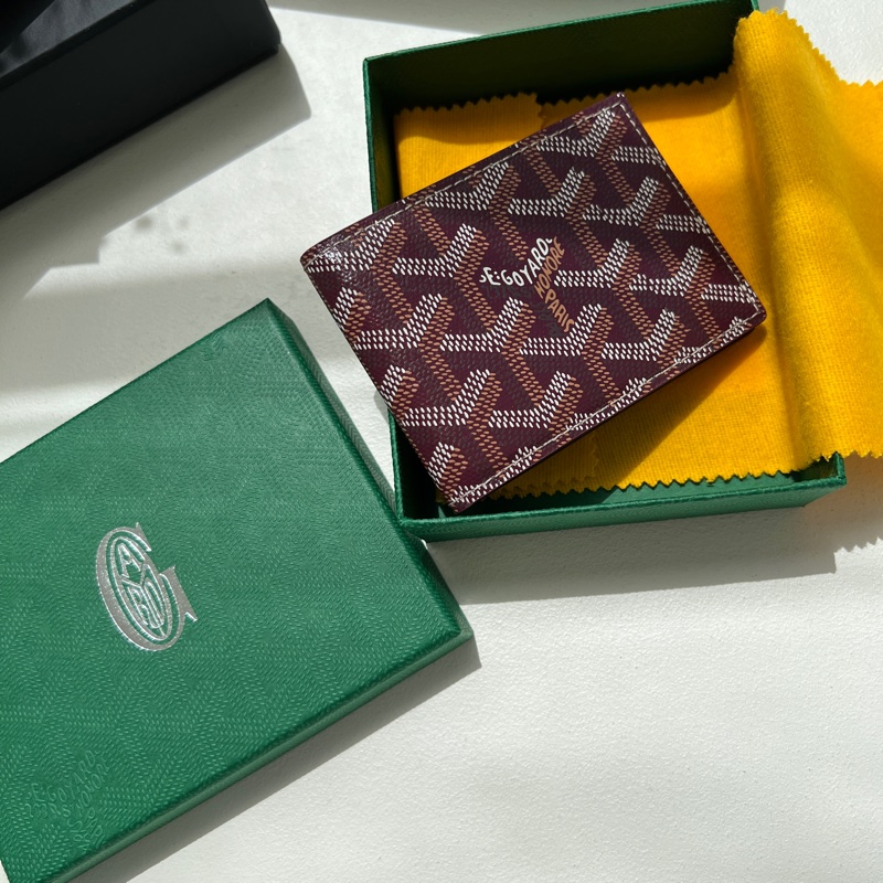 現貨 全新 Goyard 折疊翻蓋卡夾 酒紅-6