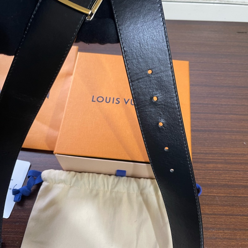 Lv雙面Logo皮帶（臺灣專櫃購入 配件齊全❗️）-8