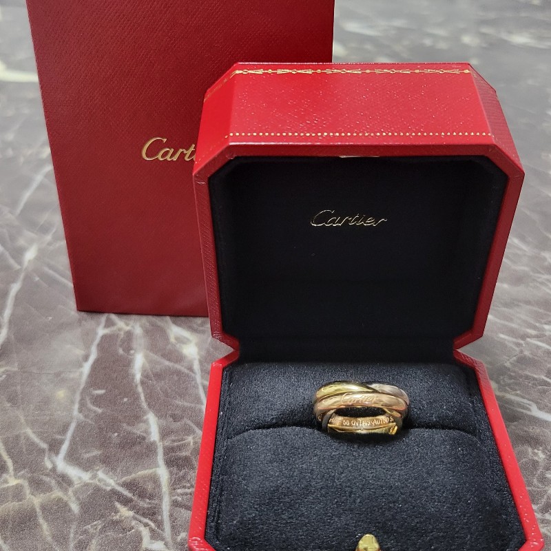 Cartier 卡地亞三環戒 56號-10