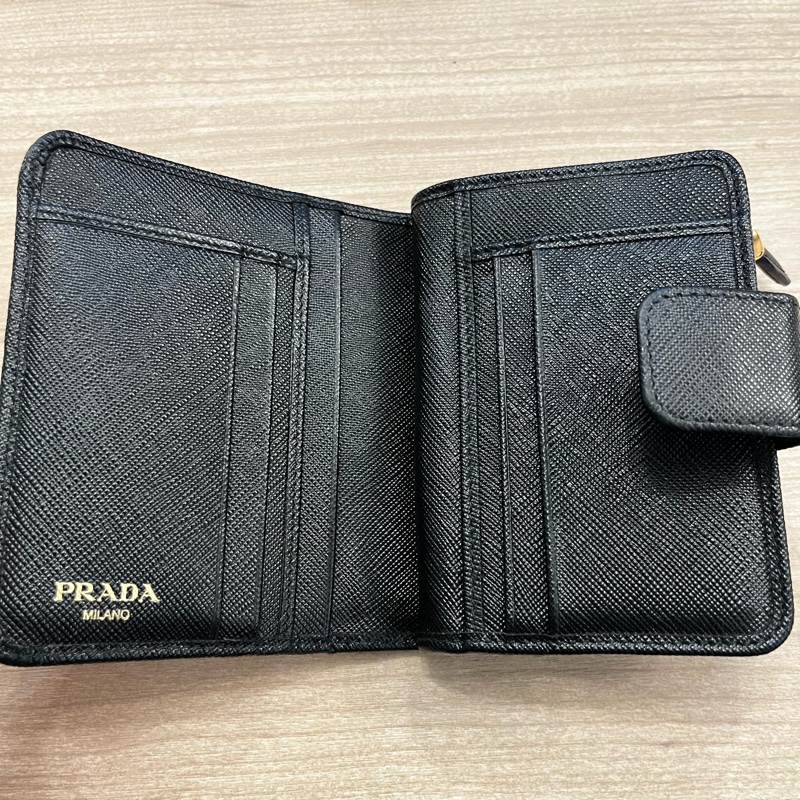 Prada 拉鍊零錢 皮夾 牛皮-3