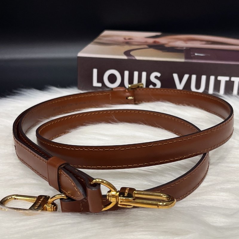 Louis Vuitton LV 咖色 全皮 可調節背帶/肩帶/背帶/配件-0