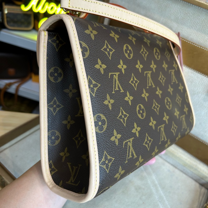 已售純欣賞❌Louis Vuitton 老花IVY郵差公文包💡原廠配皮更換-7