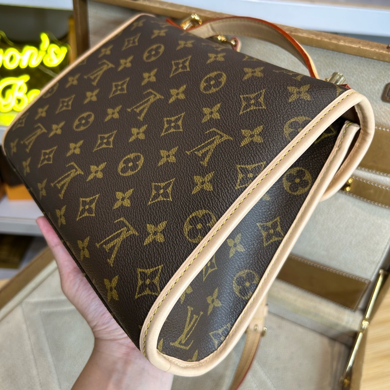 已售純欣賞❌Louis Vuitton 老花IVY郵差公文包💡原廠配皮更換-8