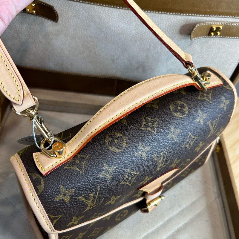 已售純欣賞❌Louis Vuitton 老花IVY郵差公文包💡原廠配皮更換-10