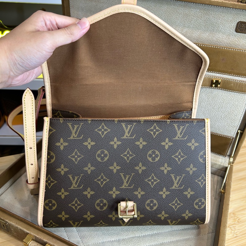 已售純欣賞❌Louis Vuitton 老花IVY郵差公文包💡原廠配皮更換-15