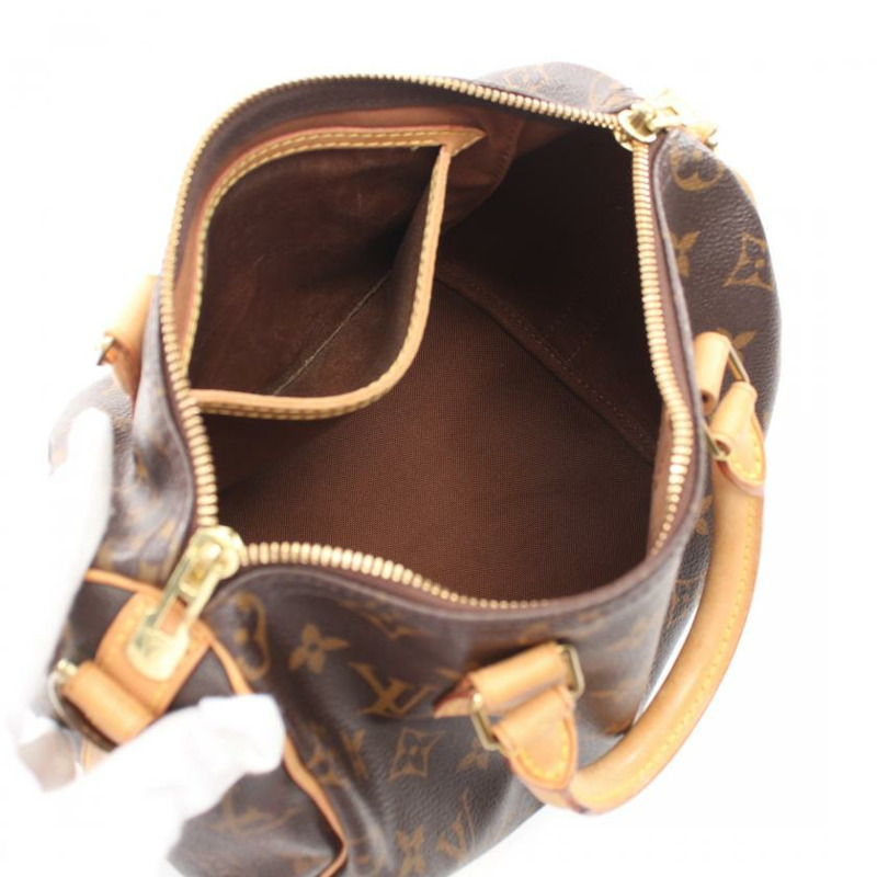 【日本直送】 中古LOUIS VUITTON[B]Speedy 肩帶 25 老花 手包 PVC 皮革 棕色 兩用款-2