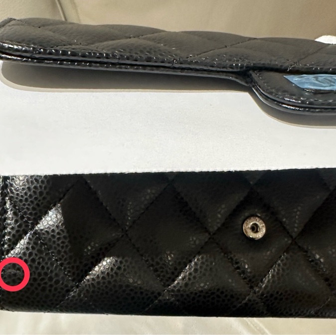 CHANEL 荔枝皮銀扣翻蓋長夾-7
