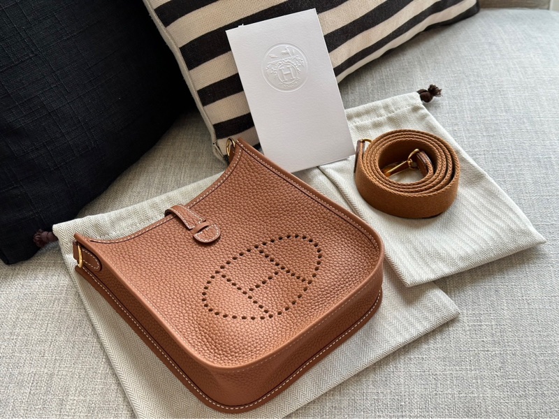 Hermes 愛馬仕 mini Evelyne金棕Gold-2