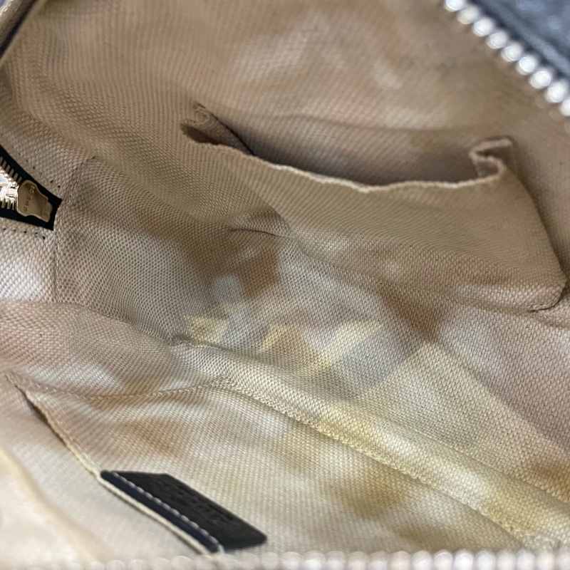 Gucci 308364黑牛皮Soho Disco系列流蘇斜背相機包-13