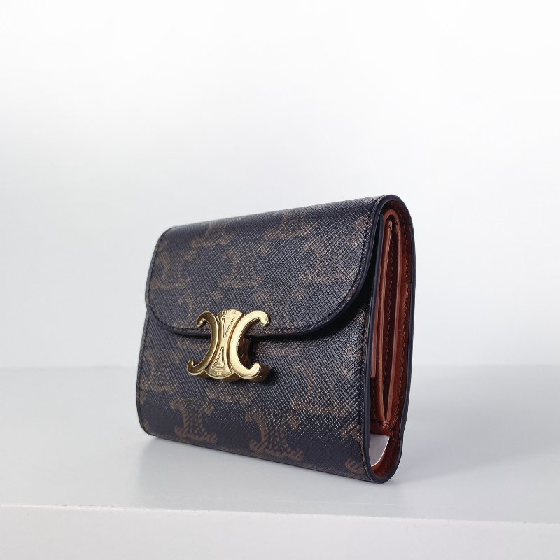 CELINE TRIOMPHE 凱旋門短夾 老花款-3