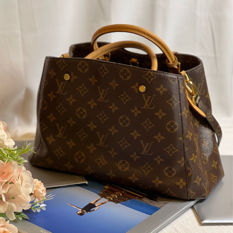 （保留中）LV  MONTAIGNE 蒙田包  MM 經典尺寸-1