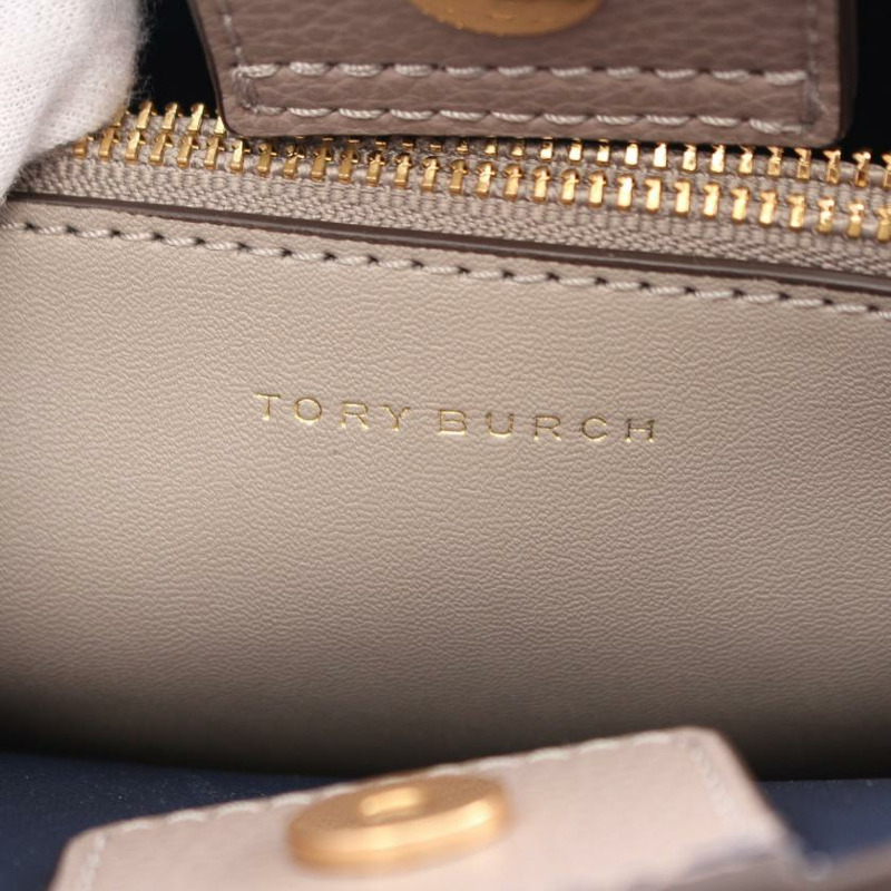 【日本直送】 中古TORY BURCH[A]Walker 真皮手提包 棕灰色 兩用款-3