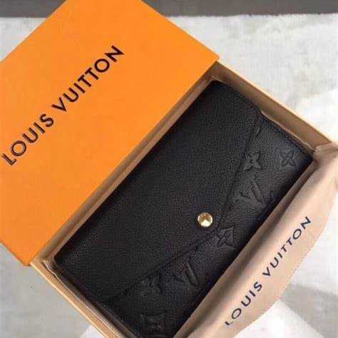 【Louis Vuitton 路易威登】M61182經典SARAH系列 Empreinte 小牛皮信封式翻蓋長夾/錢包(黑色)-6