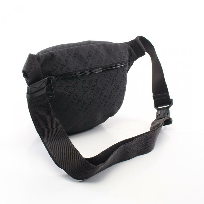 【日本直送】 中古MONCLER[AB]DURANCE 隨身包 腰包 帆布 真皮 黑色-1