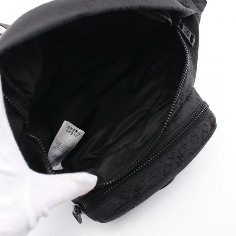 【日本直送】 中古MONCLER[AB]DURANCE 隨身包 腰包 帆布 真皮 黑色-2