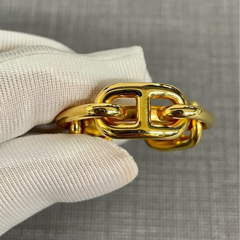 Hermes 愛馬仕 經典豬鼻子絲巾扣環-7