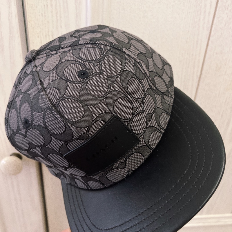 Coach 扁平式棒球帽 老花 黑色-2