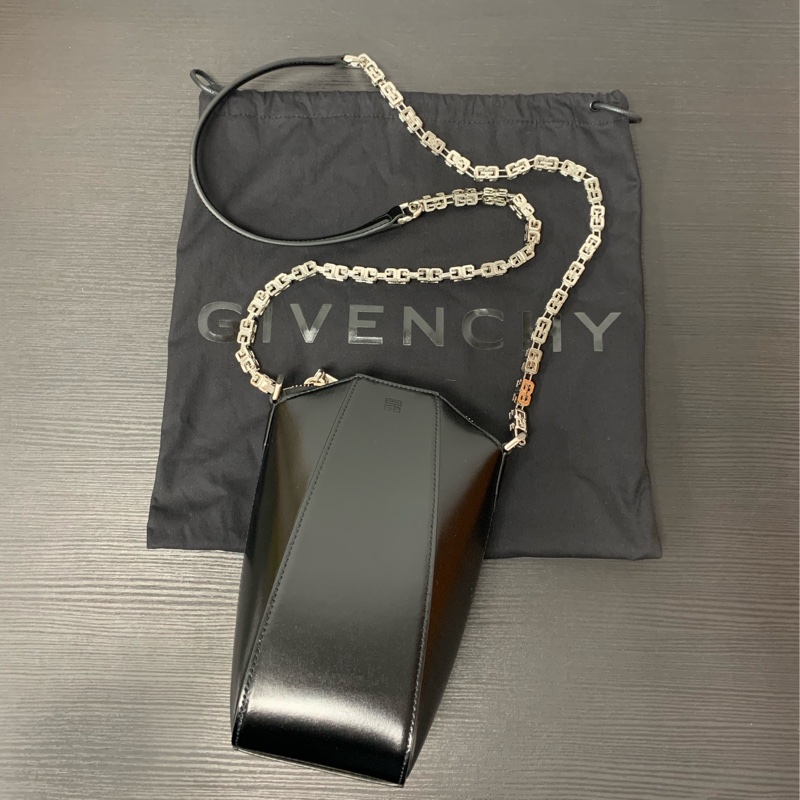 Givenchy Black Antigona Vertical Mini Leather Cross Body Bag迷你斜背肩背包(男女皆可用)-3