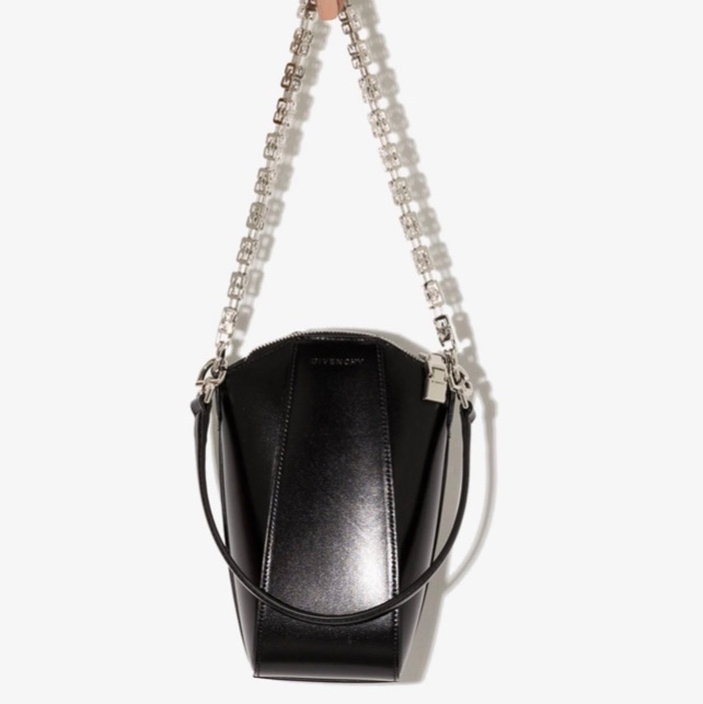 Givenchy Black Antigona Vertical Mini Leather Cross Body Bag迷你斜背肩背包(男女皆可用)-0