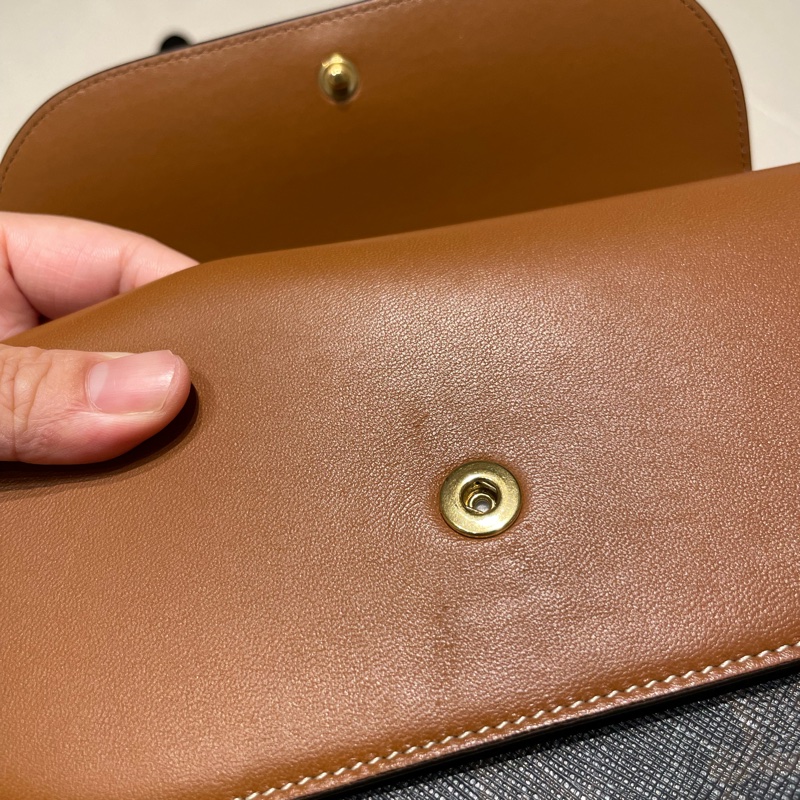 CELINE Triomphe strap woc老花雙翻蓋釦式斜背包 WOC-16