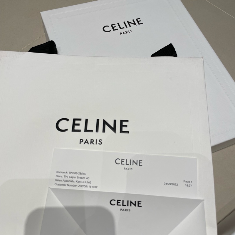 CELINE Triomphe strap woc老花雙翻蓋釦式斜背包 WOC-25