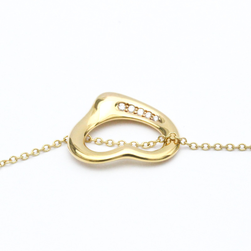【日本直送】蒂芙尼 Open Heart 黃金 (18K) 鑽石男士、女士時尚吊墜項鍊（金色）-5