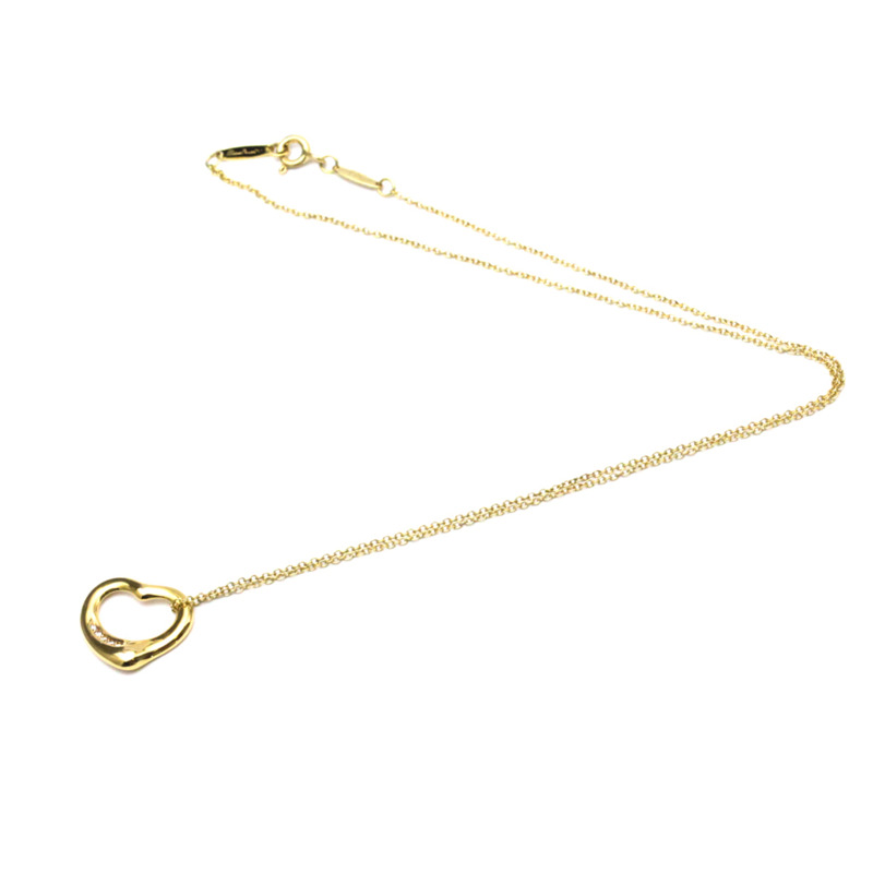 【日本直送】蒂芙尼 Open Heart 黃金 (18K) 鑽石男士、女士時尚吊墜項鍊（金色）-10