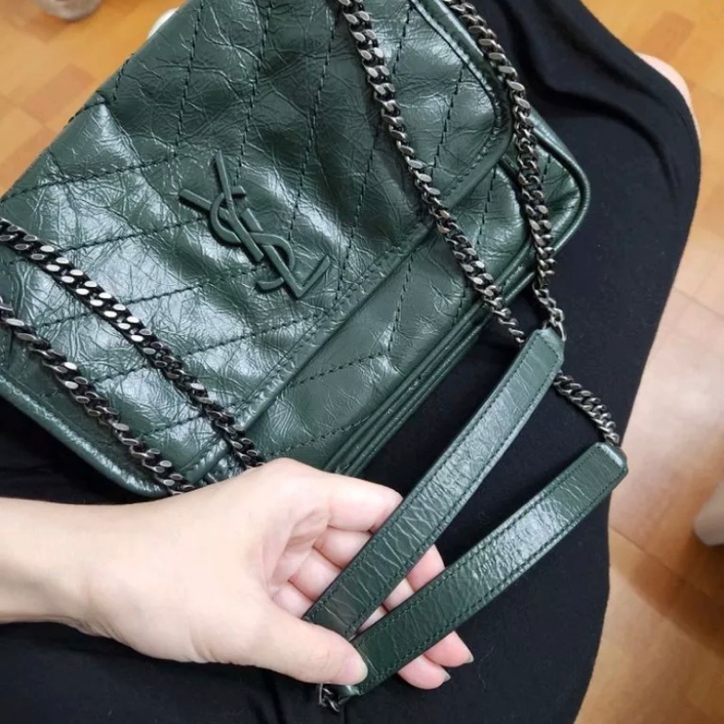 YSL Niki baby 墨綠色-1