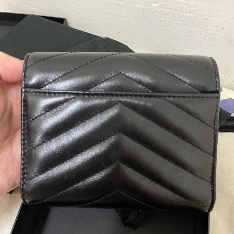 YSL 羊皮短夾-3