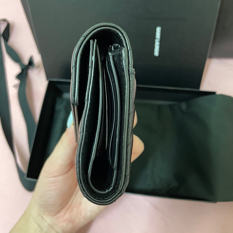 YSL 羊皮短夾-6
