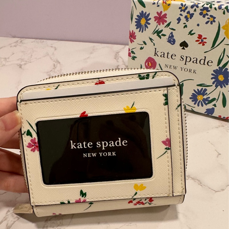 Kate spade New York 專櫃小花短夾-2