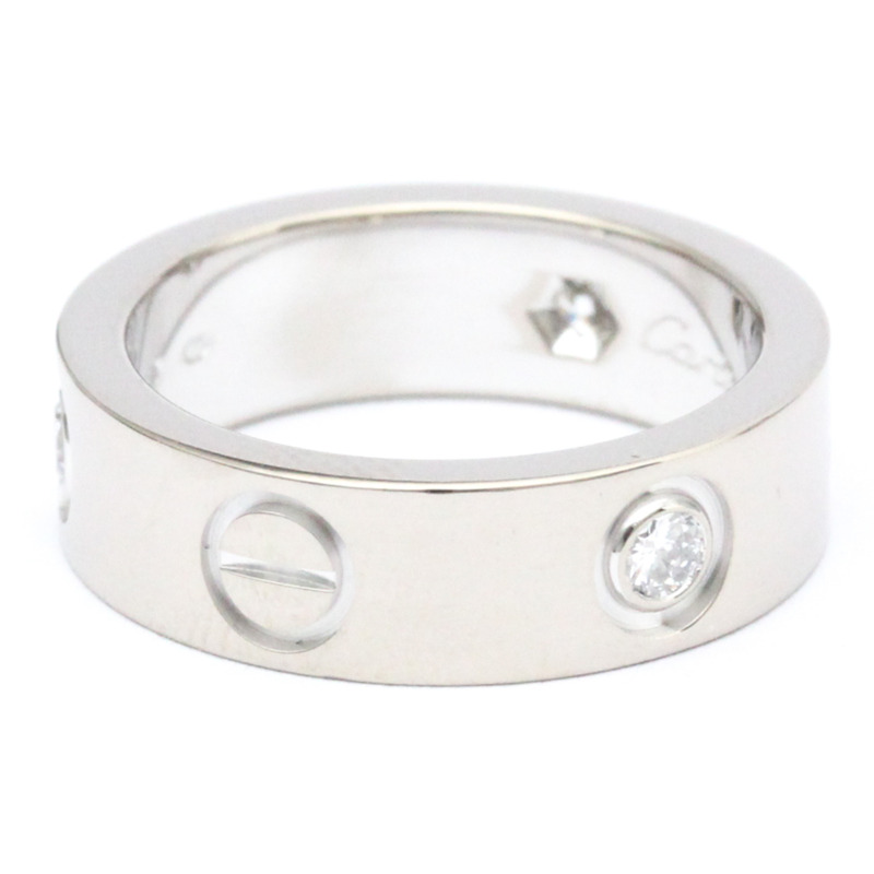 【日本直送】卡地亞 Love Love 戒指白金 (18K) 時尚鑽石戒指銀-2