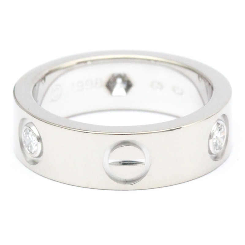 【日本直送】卡地亞 Love Love 戒指白金 (18K) 時尚鑽石戒指銀-3