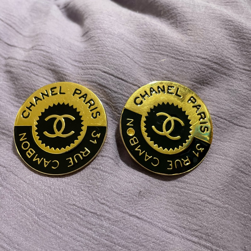 chanel vintage 康朋 大耳夾 可更改為胸針 香奈兒-0
