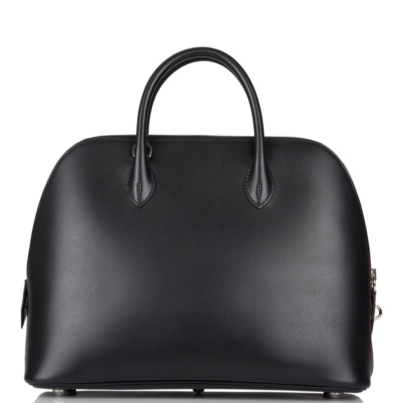 Hermes 限量版藍盒 黑色TADELAKT小牛皮SMILE BOLIDE 30 1923包-13